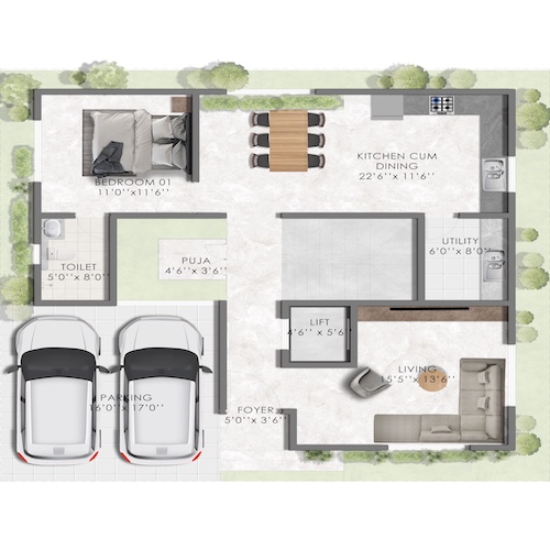 40x40 West - Ground Floor